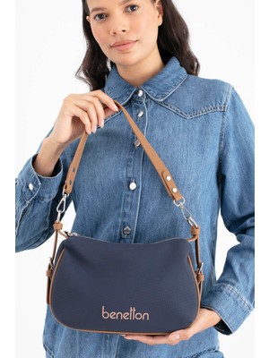 Benetton Kadın Kol Çantası BNT1699 Lacivert Camel
