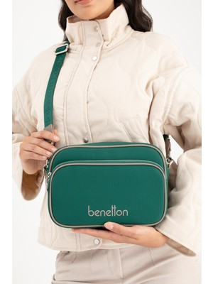 Benetton Kadın Çapraz Çanta BNT1653 Zümrüt Koyu Taş