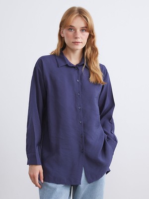 Lc Waikiki Yeni Sezon Oversize Modal Karışımlı Kadın Gömlek Tunik