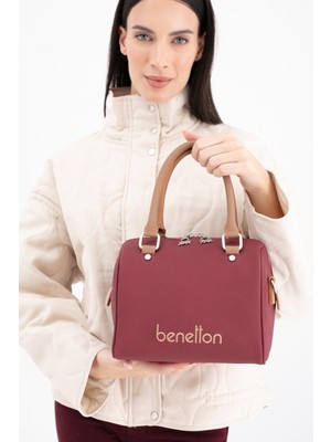 Benetton Kadın Kol Çantası BNT1647 Bordo Camel