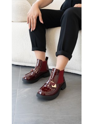 Stilbagshoes Coleen Ön Ithal Toka Deyalı Kadın Bot Bordo