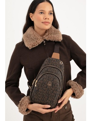 Benetton Kadın Vücut Çantası BNT1644 Kahve Taba