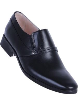 Tek Yıldız 1009 Siyah Kauçuk Erkek Deri Klasik Ayakkabı