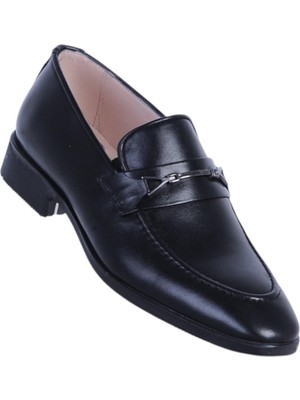 Tek Yıldız 1101 Siyah Kauçuk Erkek Deri Klasik Ayakkabı