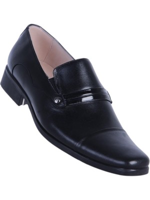 Tek Yıldız 1035 Siyah Kauçuk Erkek Deri Klasik Ayakkabı