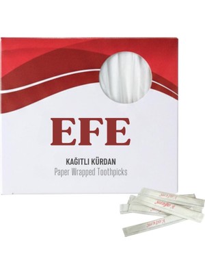 Efe Pastacılık Kağıtlı Kürdan 250’LI – Hijyenik Tek Kullanımlık Paketli Kürdan