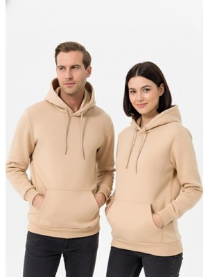 Süvari Oversize Geniş Kesim Pamuklu Yumuşak Dokulu Içi Polarlı Basic Kapüşonlu Sweatshirt