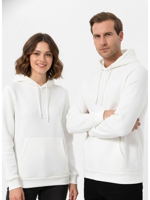 Süvari Oversize Geniş Kesim Pamuklu Yumuşak Dokulu Içi Polarlı Basic Kapüşonlu Sweatshirt