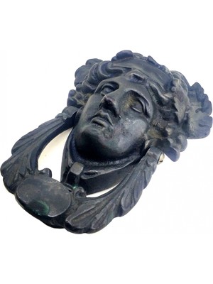 Eco Lounge Antika Tarz Dekoratif Pirinç Sezar Kapı Tokmağı, Taktak - Oksit