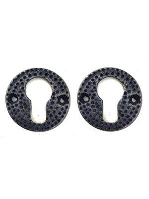 Eco Lounge Antika Tarz Dekoratif Pirinç Oda Kilit Rozeti - 49MM, Oksit