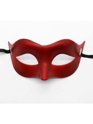 Marsilyan Kırmızı Renk Masquerade Kostüm Partisi Venedik Balo Maskesi (4887)