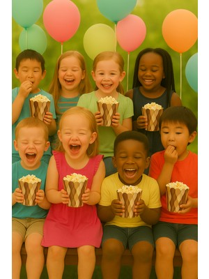 Dodomar Mısır Kutusu Pop Corn Kutusu Dalgalı Kahve Tonları Desenli / 8 Parça