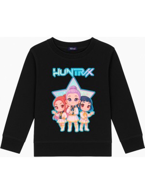 Mixxi Fashion Kpop Demon Hunters 3 Iplik Bisiklet Yaka Kız Çocuk Sweatshirt  (4-13 Yaş)