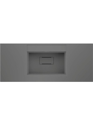 Real Stone Flatstone 80X50 Gri Etajerli Granit Banyo Lavabosu