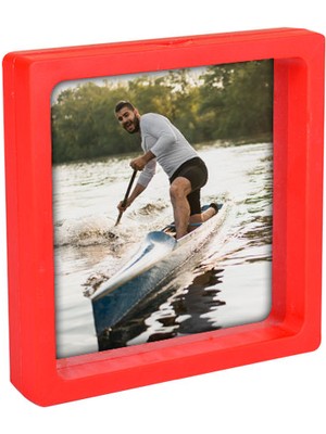 Hatıra Çerçevesi - 11X11CM (Kırmızı - Beyaz)