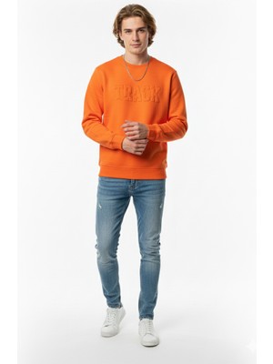 Ribana Classic Unısex Bisiklet Yaka Regular Baskılı Içi Pamuklu Sewatshirt