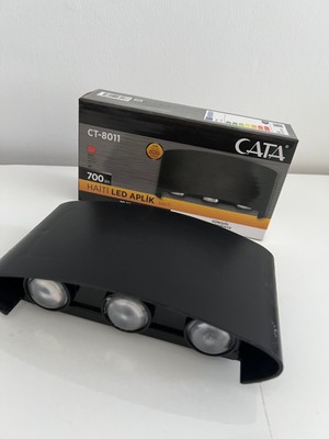 Cata Haiti LED Aplik (CT-8011) 700LM 3200K Günışığı Siyah Kasa