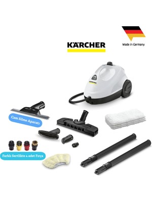 Karcher Kst 2 Lite Set 1500W 3.2 Bar Yüksek Basınçlı Buharlı Temizlik Makinesi + Mikrofiber Bez Seti - Beyaz Ev ve Ofis Tipi Hijyenik Zemin Temizleyici - Kimyasalsız %99.99 Bakteri Öldürücü Etkili