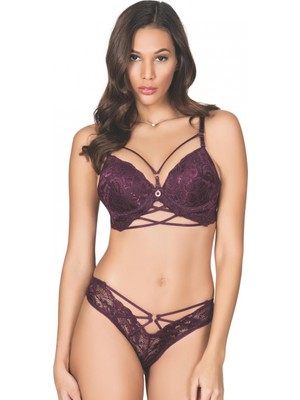 Marsilyan Biye Şeritli Silikonlu Sütyen Takım Kadın 5025