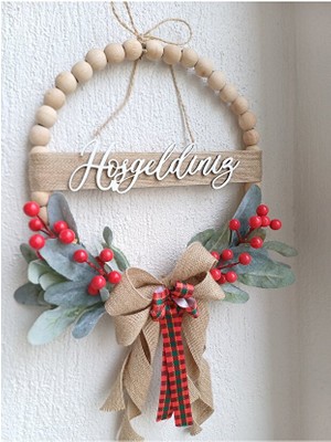 Ss Eral Koop Ahşap Boncuk Naif Kokina Kapı Önü Dekoru Hediyelik Süs