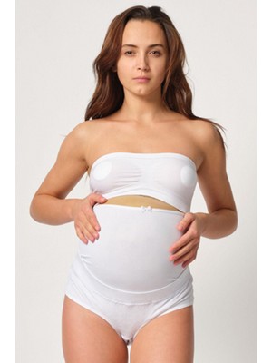 Marsilyan Beyaz Mı Emay 2825 Cotton Hamile Karın Destekleyici Slip Korse