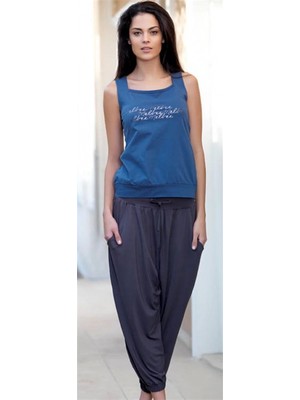 Marsilyan Bayan Yazlık Poly Şalvarlı Pijama 21519