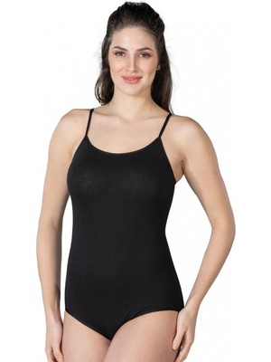 Marsilyan Siyah Mı Emay 1415 Modal Cotton Çıtçıtlı Ince Askılı Body