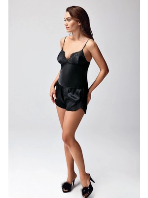 Marsilyan Freshness 9950-ŞT Saten Askılıı Şort Takımı