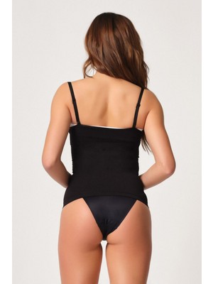 Marsilyan Siyah Mı Emay 2030 Agraflı Göğsü Açık Atlet Korse