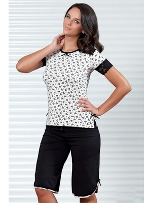 Marsilyan Şahinler Kolu Dantelli Kapri Takım B454