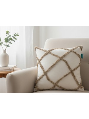 Rolivs Lumora– Cream Texture Punch Kırlent Latte Ton Iç Dolgusuz (Nk 1718)