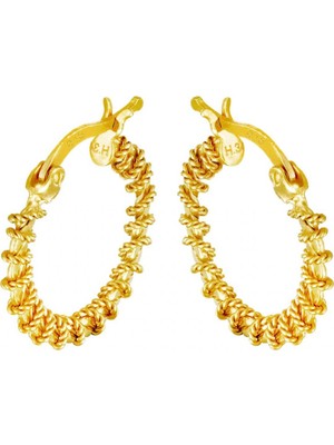 22 Ayar Altın Halka Küpe T076553