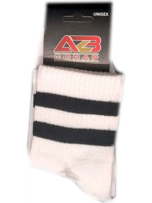 Marsilyan Kolej Kız Siyah Çizgili Çorap