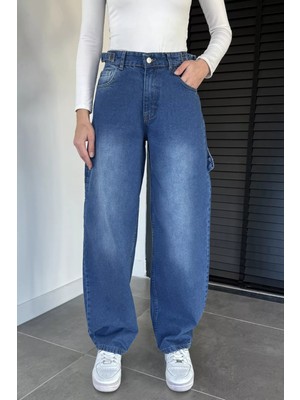 Gülseli Kadın Bol Kesim Jean Kot Pantolon P-00019659