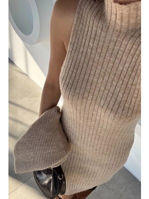 Gülseli Kadın Gold Detaylı Hırka Kombinli Triko Elbise P-00019666