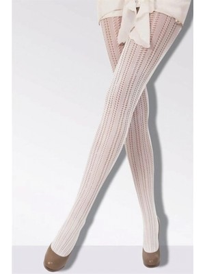 Marsilyan Daymod Martina Kadın File Desenli Külotlu Çorap