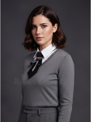 Cash Trade Kadın Fiyonk-Siyah. Parlayan Zirkon Sallantılı Detaylı. Boyun Askısı Çıkarılabilir