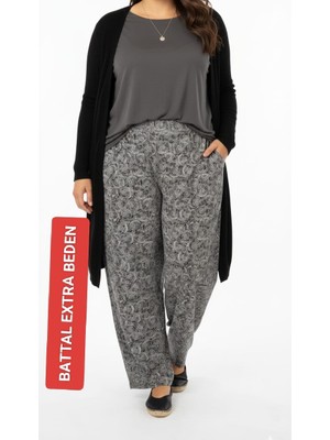 Kadın  Bayan Büyük  Battal  Extra Jumbo Beden Viskon Süet  Penye Kumaş  2 Yan Cepli  Pantolon Eşofman Altı Pijama Altı  90 130 Kilograma Kadar Olur Bol  Likralı Esneyen Kumaş Bel Lastikli Süs Bagcıklı