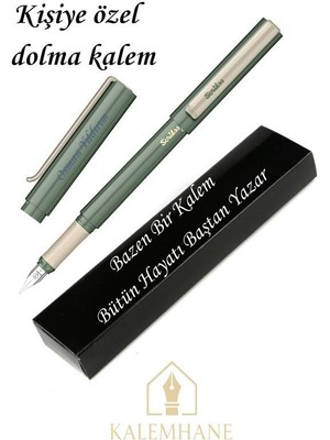 Kalemhane Kişiye Özel Scrikss Dolma Kalem Özel Kutulu (Yeşil)