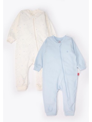 Bebetto Eldivensiz Patiksiz Tulum 2li (Cute Bear) Mavi