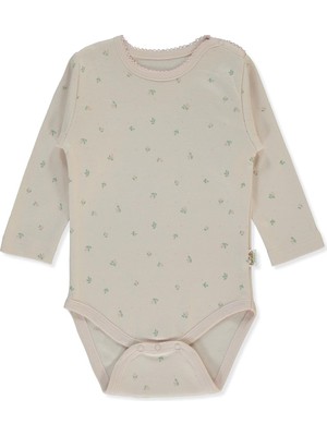 Bebetto Organik Interlok Uzun Kollu Body Yaş (Organıc Cute Bear) Somon