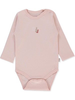 Bebetto Interlok Uzun Kollu Body Yaş (Tıny Florıst) Pembe