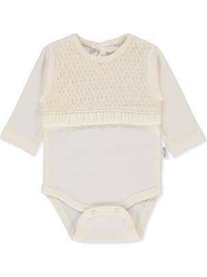 Bebetto Interlok Uzun Kollu Body Ay (Lıttle Lady/25) Ekru