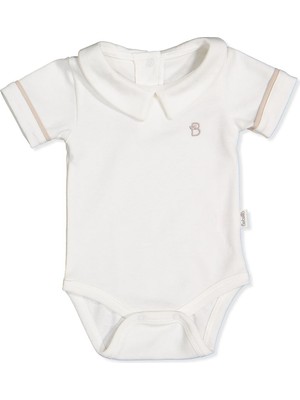 Bebetto Interlok Kısa Kollu Body Ay (Royal Man) Bej