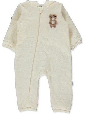 Bebetto Jakarlı Kapitone Patiksiz Tulum (Bearısh) Ekru