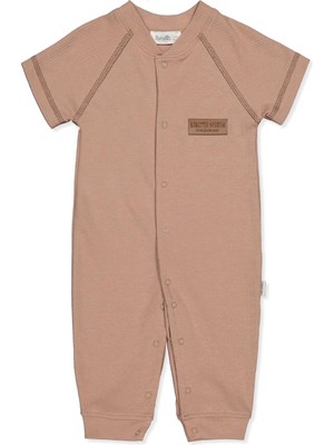 Bebetto Interlok Patiksiz Fermuarsız Tulum (Sunshıne) Kahverengi