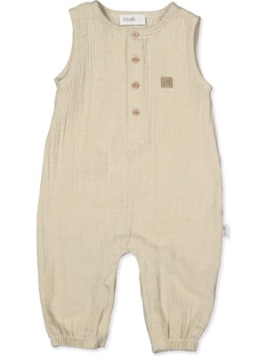 Bebetto Müslin Patiksiz Tulum (Hello) Bej