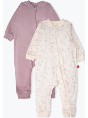 Bebetto Eldivensiz Patiksiz Tulum 2li (Cute Bunny) Mor