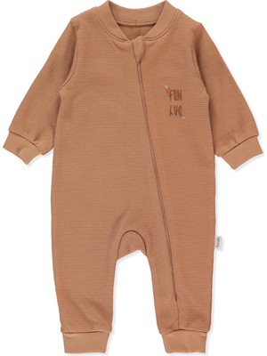 Bebetto Waffle Süprem Patiksiz Tulum (Wooden Car) Kahverengi