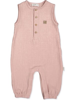 Bebetto Müslin Patiksiz Tulum (Hello) Gül Kurusu